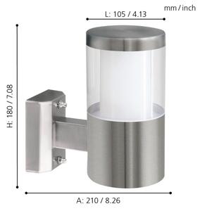Eglo 94277 - Lampada LED per esterni BASALGO 1 LED/3,7W/230V IP44