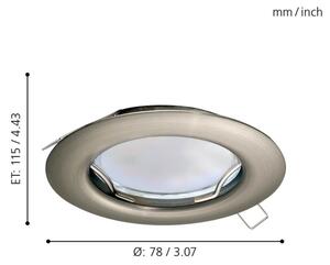 Eglo 94237 - Kit 3x faretti LED da incasso PENETO 3x GU10-LED/3W/230V