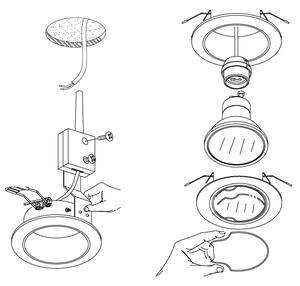 Eglo 94408 - Set da 3 faretti da incasso a LED PENETO 3xGU10-LED/5W/230V