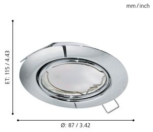 Eglo 94407 - SET 3pz Lampada LED da incasso PENETO 3xGU10-LED/5W/230V