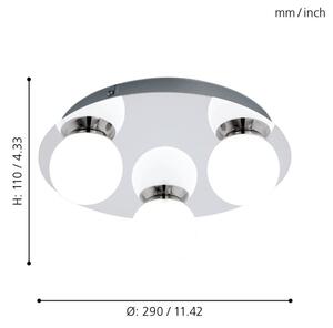 Eglo 94629 - Lampada LED da bagno MOSIANO 3xLED/3,3W/230V