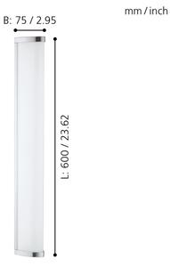Eglo 94713 - Lampada da bagno a LED GITA 2 LED/16W/230V IP44