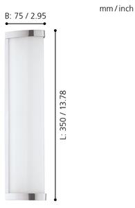 Eglo 94712 - lampada da bagno a LED GITA 2 LED/8W/230V IP44
