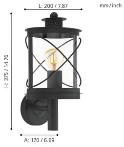 Eglo 94842 - Lampada da esterno HILBURN 1xE27/60W/230V