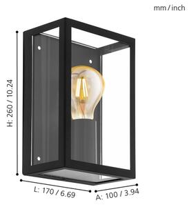 Eglo 94831 - Lampada da esterno ALAMONTE 1 1xE27/60W/230V