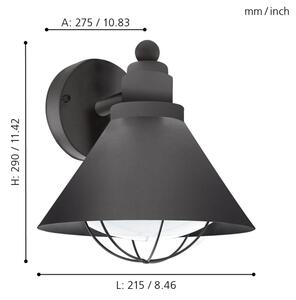 Eglo 94805 - Lampada da esterno BARROSELA 1xE27/40W/230V