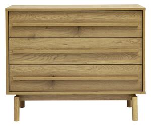 Cassettiera finitura legno rovere 3 cassetti L90 cm YSEULT