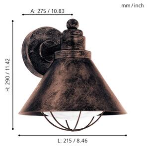 Eglo 94858 - Lampada da esterno BARROSELA 1xE27/40W/230V