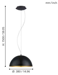 Eglo 94935 - Lampadario GAETANO 1 1xE27/60W/230V