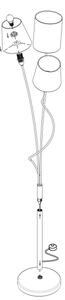 Eglo 94995 - Lampada da terra MARONDA 3xE14/40W/230V
