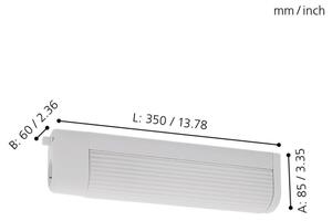 Eglo 94987 - Applique BARI 1 2xE14/40W/230V