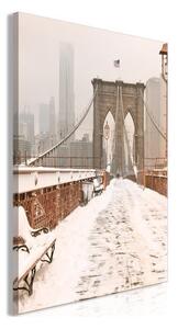 Quadro Brooklyn Bridge in Sepia (1 Part) Vertical