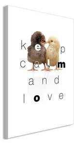 Quadro Keep Calm and Love (1 Part) Vertical
