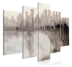 Quadro City in the Rain (5 Parts) Wide