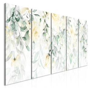 Quadro Waterfall of Roses (5 Parts) Narrow Second Variant