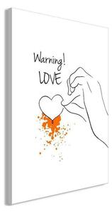 Quadro Warning! Love (1 Part) Vertical
