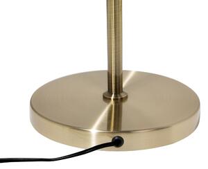 Lampada da terra in metallo dorato 165 cm rotondo aperto con paralume geometrico a bulbo nudo Beliani