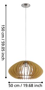 Eglo 95257 - Lampadario COSSANO 2 1xE27/60W/230V