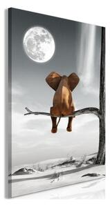 Quadro Elephant and Moon (1 Part) Vertical