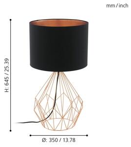 Eglo 95185 - Lampada da tavolo PEDREGAL 1xE27/60W/230V