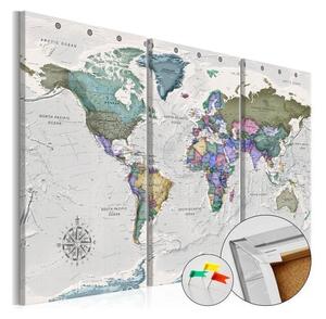 Quadri di sughero World Destinations (3 Parts) [Cork Map]
