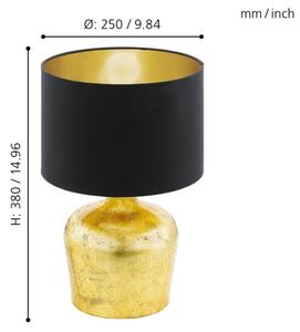 Eglo 95386 - Lampada da tavolo MANALBA 1xE27/60W/230V