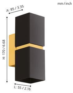 Eglo 95373 - Applique a LED PASSA 2xGU10-LED/4W/230V
