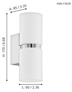 Eglo 95368 - Applique a LED PASSA 2xGU10-LED/4W/230V
