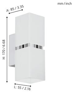 Eglo 95377 - Applique a LED PASSA 2xGU10-LED/4W/230V