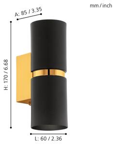 Eglo 95364 - Applique a LED PASSA 2xGU10-LED/4W/230V