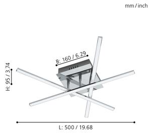 Eglo 95567 - Plafoniera LED LASANA 1 LED/13,2W/230V