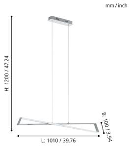 Eglo 95566 - Lampadario LED AGRELA 2xLED/14,4W/230V