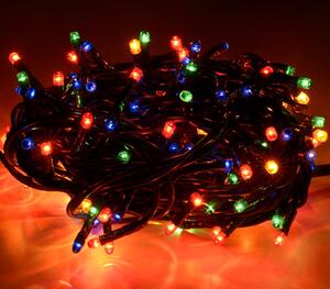 Minilucciole natalizie multicolor 180 luci 8 giochi di luci 9,16 metri