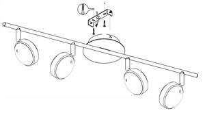 Eglo 95632 - Faretto LED SALTO 4xLED/5,4W/230V
