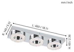 Eglo 95663 - Plafoniera LED FRADELO 3xLED/4W/230V