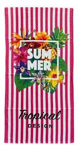 Telo Mare Spugna Stampato Summer Tropical