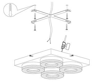 Eglo 95664 - Plafoniera LED FRADELO 4x4W 230V