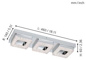 Eglo 95656 - Plafoniera LED FRADELO 3xLED/4W/230V