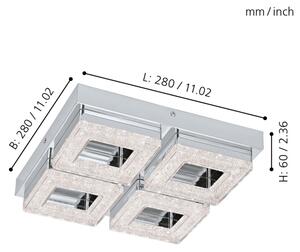 Eglo 95657 - Plafoniera LED FRADELO 4x4W 230V