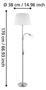 Eglo 95686 - Lampada da terra CONESA 1xE27/60W + 1xE14/40W