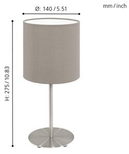 Eglo 95726- Lampada da tavolo PASTERI 1xE14/40W/230V