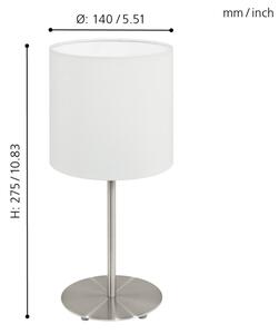 Eglo 95725- Lampada da tavolo PASTERI 1xE14/40W/230V