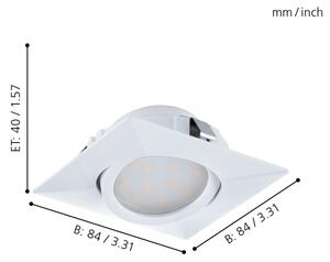 Eglo 95844 - SET 3x faretti da incasso LED PINEDA LED/4,9W/230V