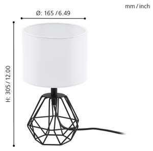 Eglo 95789- Lampada da tavolo CARLTON 2 1xE14/60W/230V
