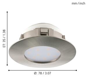 Eglo 95819 - Faretto LED da incasso PINEDA LED/4,9W/230V