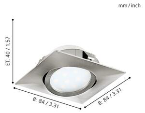 Eglo 95846- Set da 3 faretti da incasso PINEDA LED/4,9W/230V