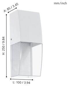 Eglo 95991 - Applique a LED da esterno SERVOI LED/3,7W