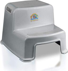 Sgabello per bambini, in legno, a 2 gradini, da cucina