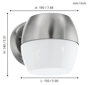 Eglo 95982 - Applique a LED da esterno ONCALA LED/11W