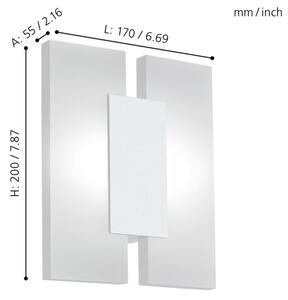 Eglo 96042 - Applique a LED METRASS 2 2xLED/4,5W/230V